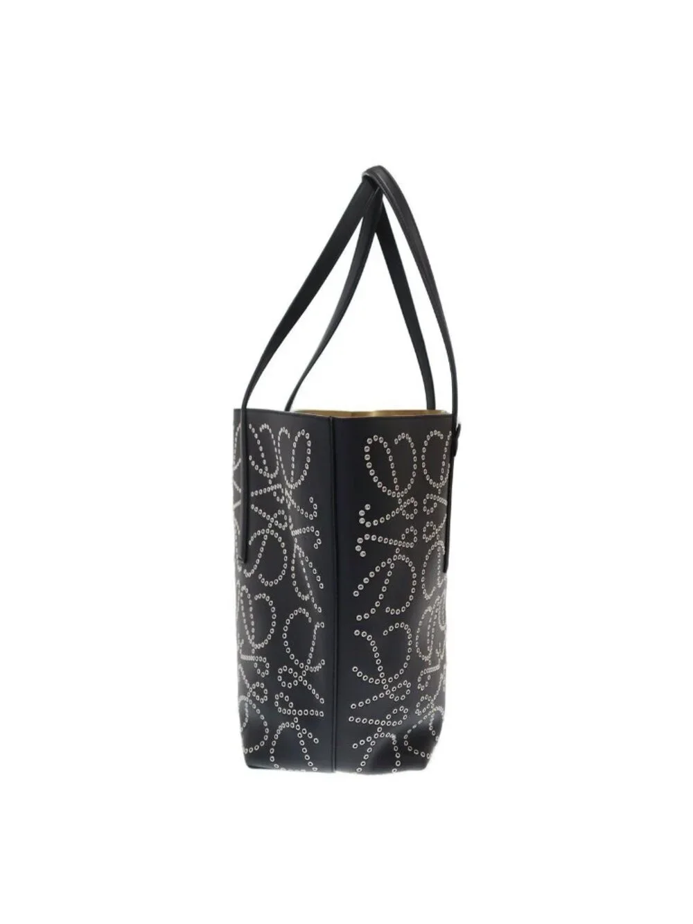 Loewe Anagram Studded Leather Tote Bag Black